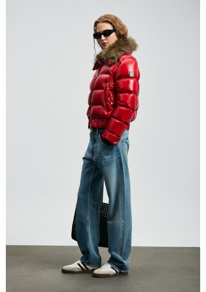 Daısy Kaz Tüyü Kadın Mont Siyah