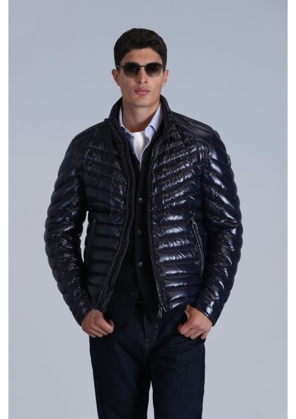 Luc Kaz Tüyü Erkek Mont Siyah modelleri