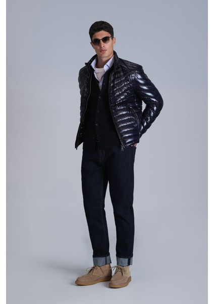 Luc Kaz Tüyü Erkek Mont Siyah fırsatları