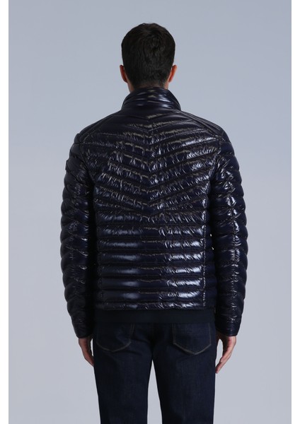 Luc Kaz Tüyü Erkek Mont Siyah