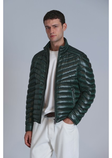 Luc Kaz Tüyü Erkek Mont Siyah modelleri