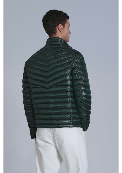 Luc Kaz Tüyü Erkek Mont Siyah