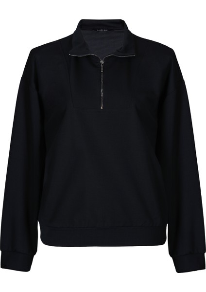 Galerıa Kadın Örme Sweatshırt Siyah