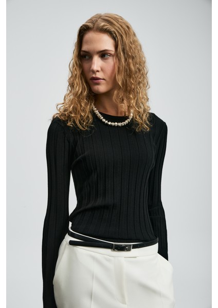 Perla Kadın Kazak Siyah modelleri