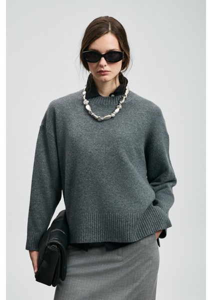 Pamela Kadın Kazak Antrasit modelleri