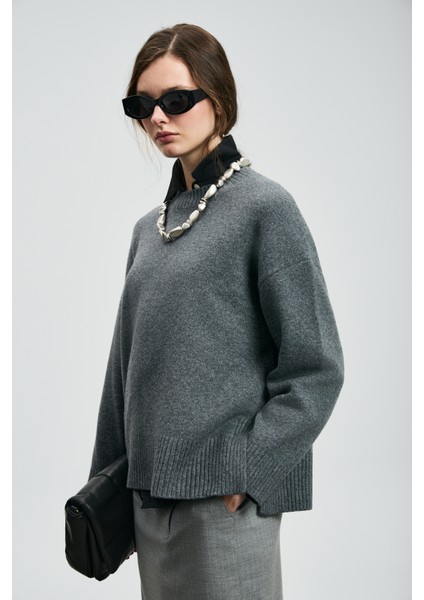 Pamela Kadın Kazak Antrasit fırsatları