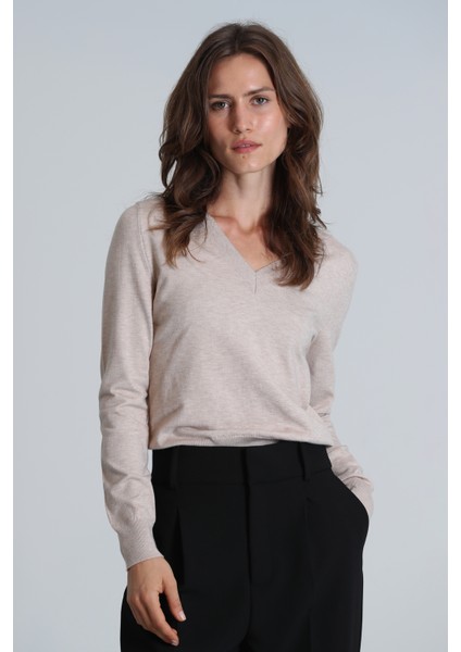 Vırgınıa Kadın Kazak Bej modelleri