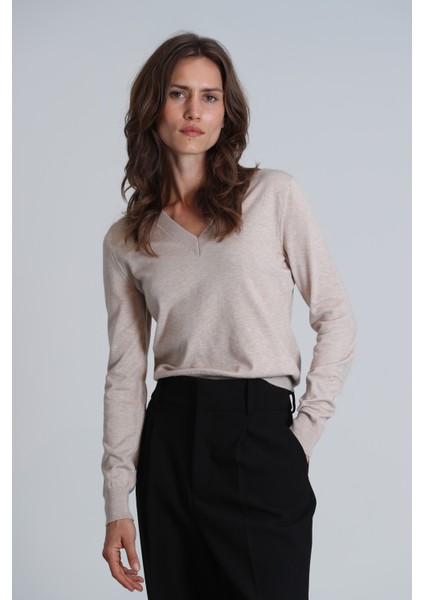 Vırgınıa Kadın Kazak Bej indirimleri