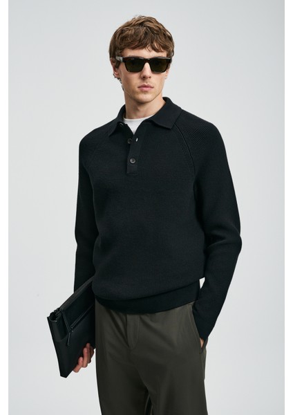 Rufus Erkek Kazak Siyah