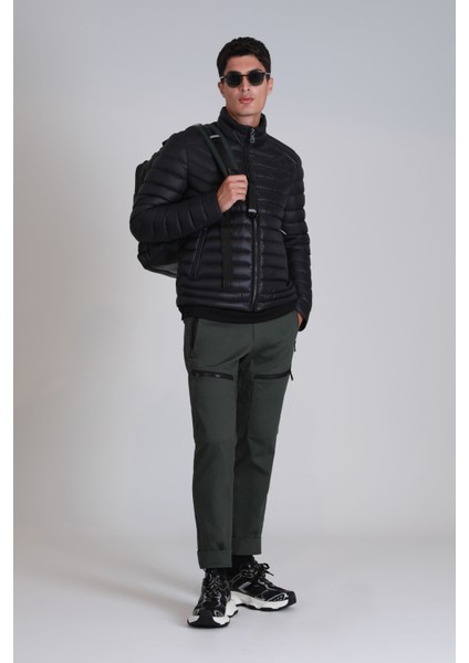 Andy Kaz Tüyü Erkek Mont Siyah