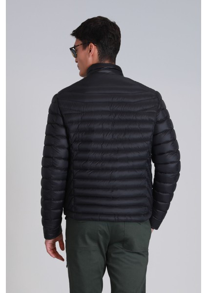 Andy Kaz Tüyü Erkek Mont Siyah