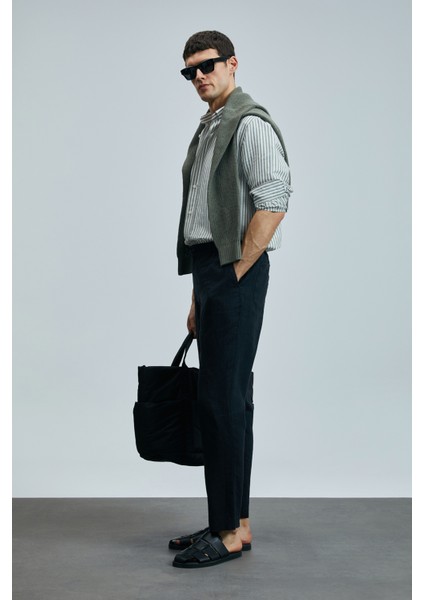 Karl Smart Erkek Chino Pantolon Slim Fit Siyah