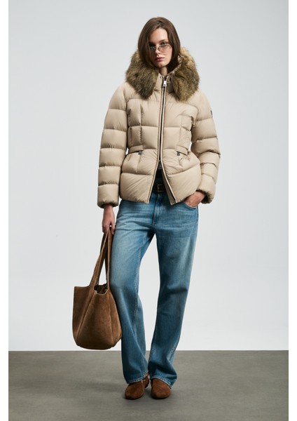 Klemantın Kaz Tüyü Kadın Mont Siyah fırsatları