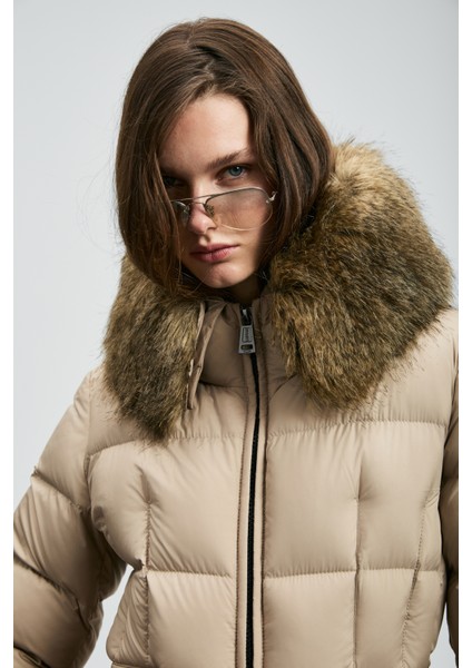 Klemantın Kaz Tüyü Kadın Mont Siyah indirimleri