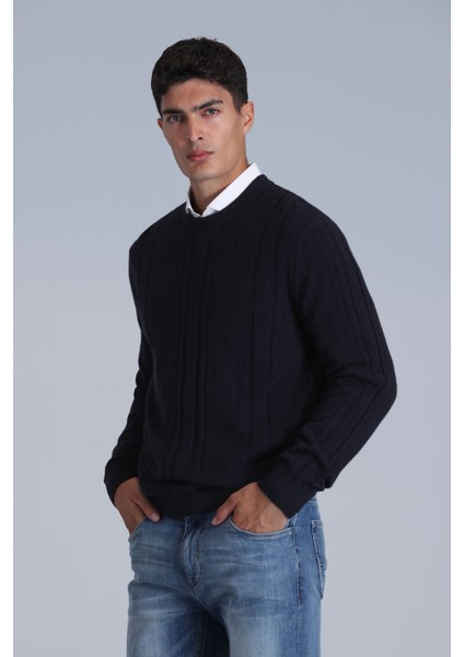 Lucky Erkek Kazak Lacivert indirimleri