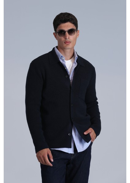 Solıd Erkek Hırka Siyah