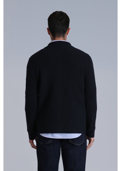 Solıd Erkek Hırka Siyah