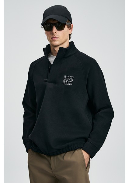 Hazel Erkek Sweatshirt Siyah