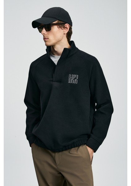 Hazel Erkek Sweatshirt Siyah fırsatları