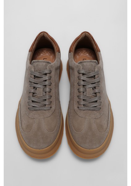 Adam Erkek Deri Sneaker Ayakkabı Kahverengi modelleri