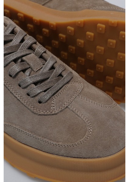 Adam Erkek Deri Sneaker Ayakkabı Kahverengi fırsatları