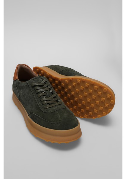 Adam Erkek Deri Sneaker Ayakkabı Kahverengi indirimleri