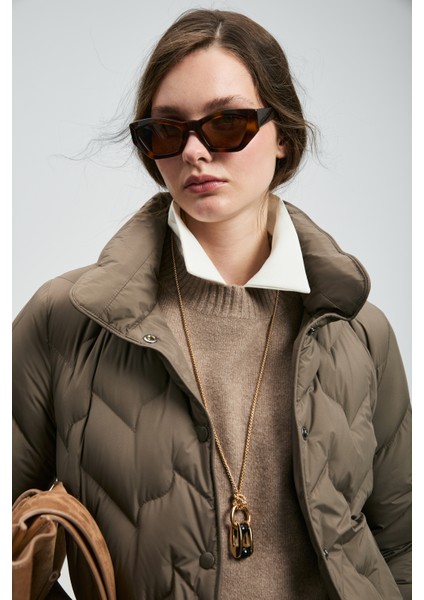 Desert Kaz Tüyü Kadın Mont Siyah indirimleri