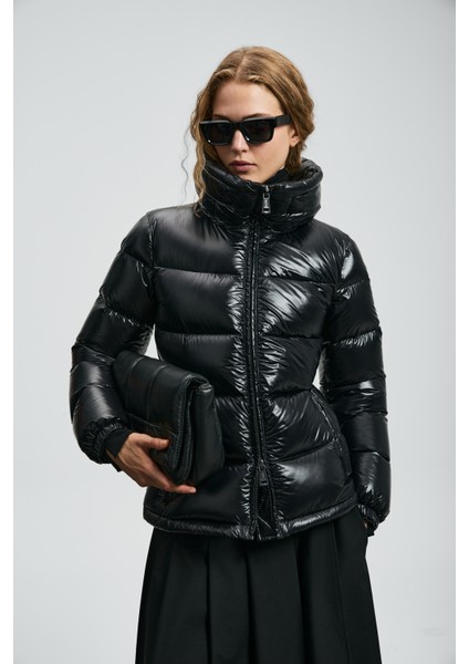 Flash Kaz Tüyü Kadın Mont Siyah modelleri