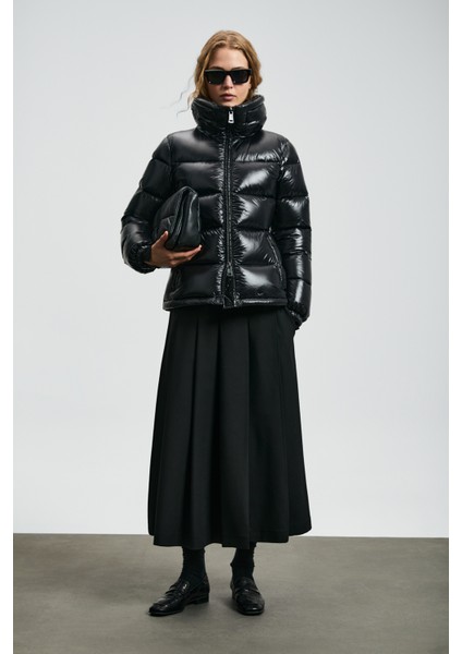 Flash Kaz Tüyü Kadın Mont Siyah fırsatları