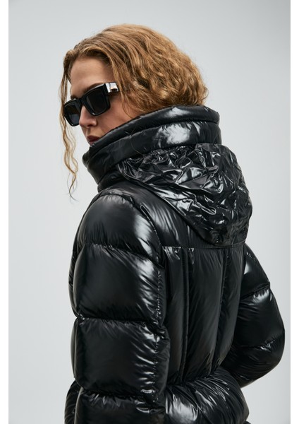 Flash Kaz Tüyü Kadın Mont Siyah indirimleri