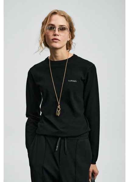 Hoper Kadın Kazak Siyah