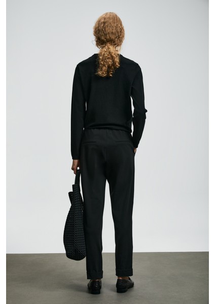 Hoper Kadın Kazak Siyah