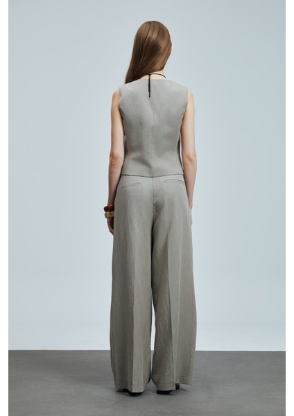 Asıa Kadın Lyocell Karışımlı Keten Pantolon