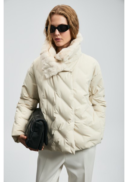 Monıca Kaz Tüyü Kadın Mont Siyah