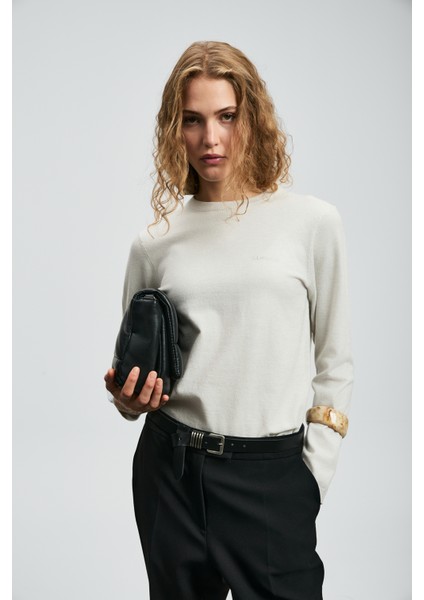 Hoper Kadın Kazak Siyah