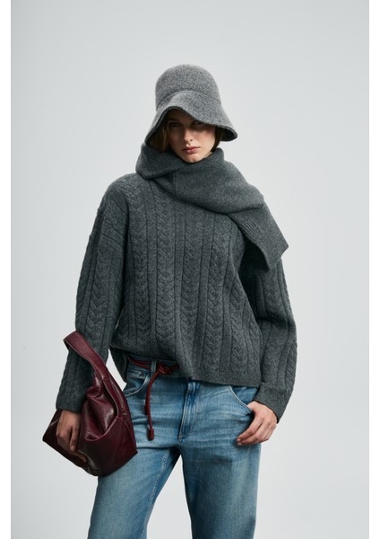 Mıra Kadın Kazak Antrasit indirimleri