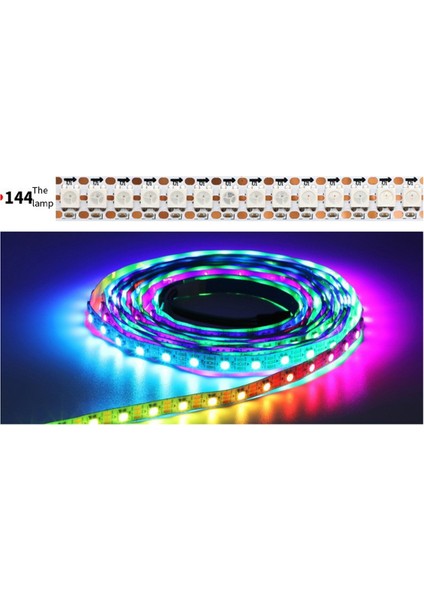 5m WS2812B LED Şerit 5V 144 Piksel Led'ler/m Ayrı Ayrı Adreslenebilir IP20 Su Geçirmez Esnek Bant Lamba Çubuğu (Yurt Dışından) modelleri