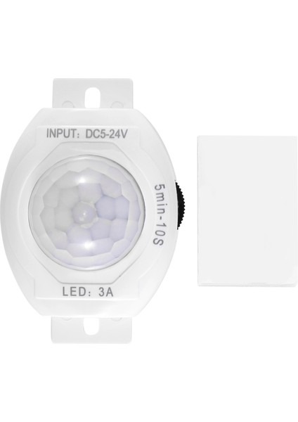 Pır Kızılötesi Hareket Sensörü Dedektörü DC5-24V Otomatik Açma Kapama Zamanlayıcı Anahtarı Ev LED Işık Gövdesi Pır Hareket Sensörü Lambası (Beyaz) (Yurt Dışından)