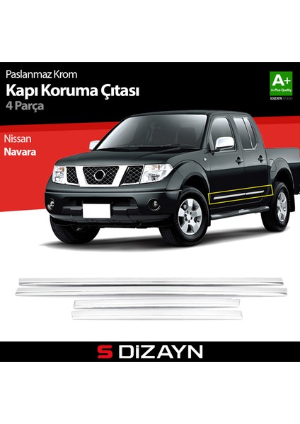 Nissan Navara Kapı Koruma Çıtası Krom 2006-2015 modelleri