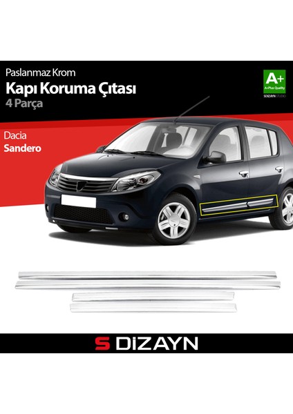 Dacia Sandero Kapı Koruma Çıtası Krom 2008-2013 modelleri