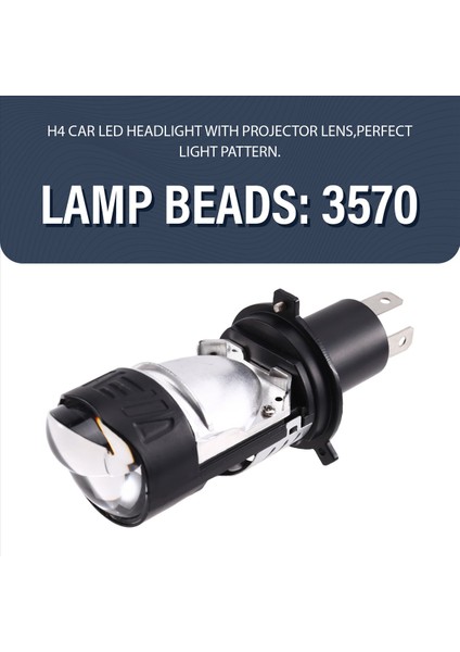 LED Mini Projektör Lens H4 Araba Far Ampulleri LED Lens Balıkgözü Lambası Beyaz Turbo Lambalar (Yurt Dışından) indirimleri