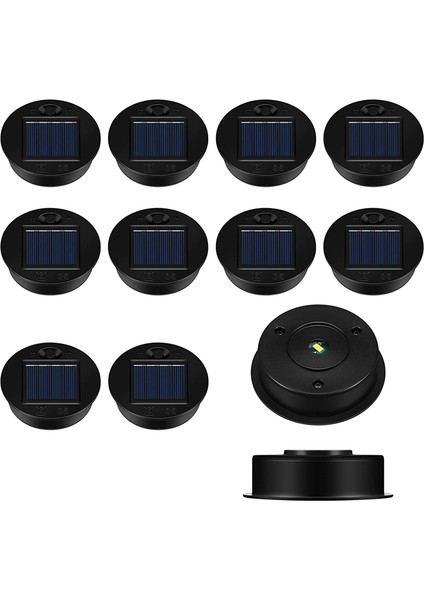 12'li Paket Yedek Güneş Enerjili Işık Parçaları Güneş Enerjili Işık Yedek Üstleri Su Geçirmez LED Güneş Paneli Fener Kapak Işığı Dış Mekan (Yurt Dışından)