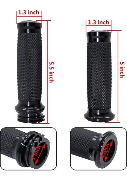 Evrensel 1 Inç 25 mm El Tutacakları Motosiklet Gidonu Gidonu Harley Touring Sportster 883 1200 Xr Suzuki Siyah (Yurt Dışından) modelleri