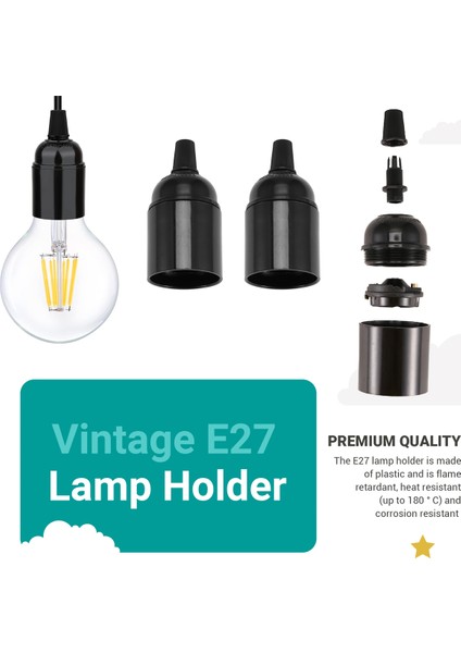 6'lı Paket Bakalit Lamba Tutucu E26/E27 Ampul Duyu Vintage Ampul Duyu Es Vidalı Lamba Tutucu Tavan/sarkıt/zemin Için (Yurt Dışından) indirimleri