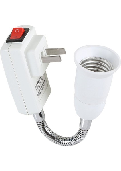 E27 Soket Adaptörü, Açma/kapama Anahtarlı, Abd Prizine, Esnek Uzatma Lambası Ampul Tutucu Dönüştürücü (Yurt Dışından)