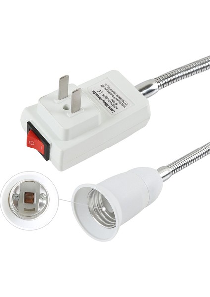 E27 Soket Adaptörü, Açma/kapama Anahtarlı, Abd Prizine, Esnek Uzatma Lambası Ampul Tutucu Dönüştürücü (Yurt Dışından) fiyatları