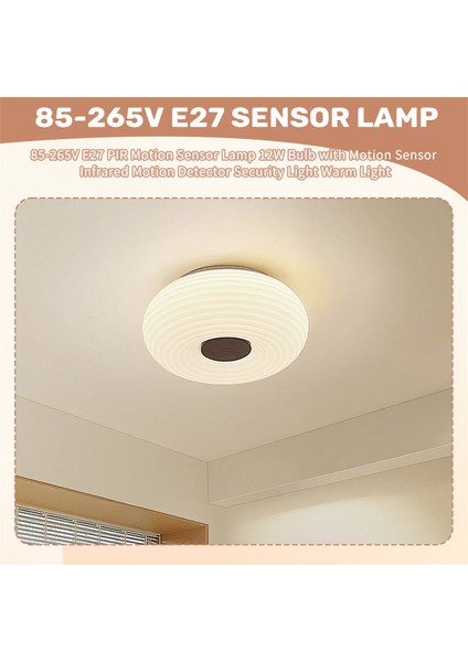 85-265V E27 Pır Hareket Sensörlü Lamba 12W Ampul Hareket Sensörlü Kızılötesi Hareket Dedektörü Güvenlik Işığı Sıcak Işık (Yurt Dışından) fırsatları