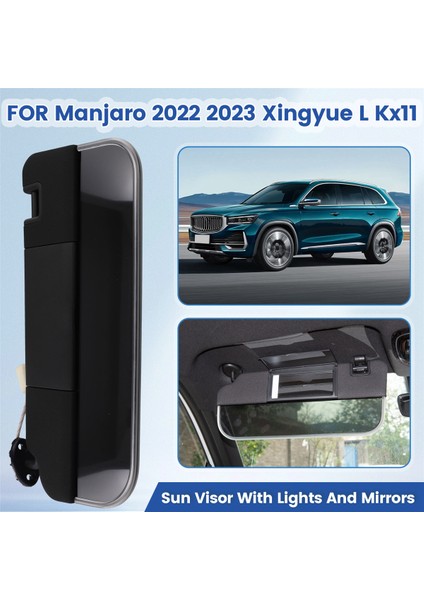 Geely Manjaro 2022 2023 Xingyue L KX11 Geely Atlas Sol Için Araba Güneşlik Işığı Güneş Gözlüğü Işıklı Aynalı Güneşlik (Yurt Dışından) indirimleri