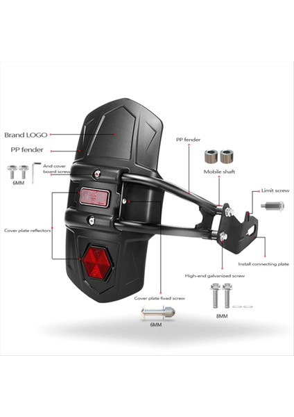 Huanglong 600 Dongfeng NK400GW250 Feizhi Için Motosiklet Arka Çamurluk Arka Tekerlek Çamurluk Koruyucu Çamurluk Aksesuarları (Yurt Dışından) indirimleri