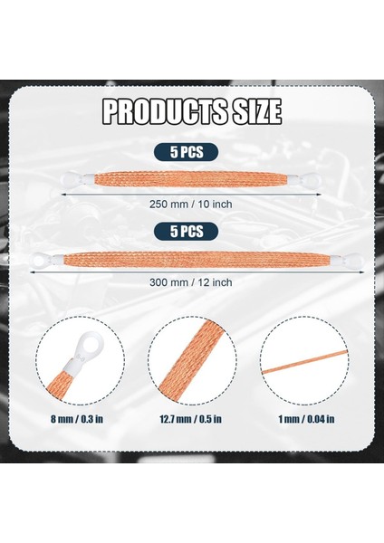10/12 Inç Evrensel Otomotiv Topraklama Kayışları (Yurt Dışından) fırsatları